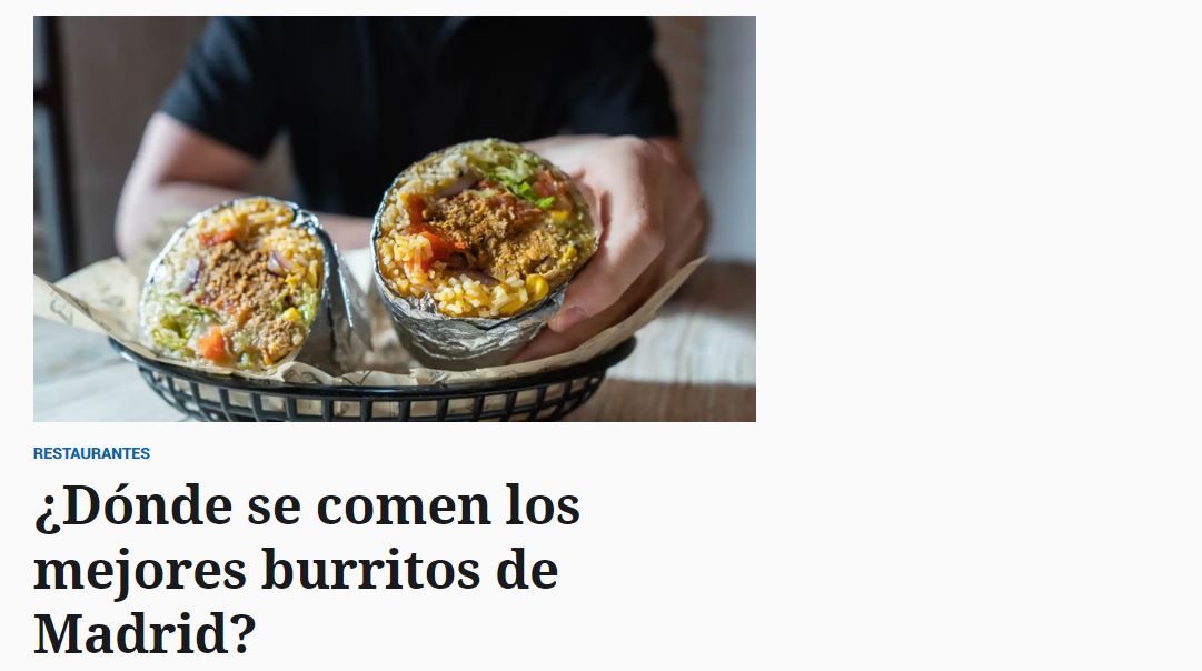 Los mejores burritos en el restaurante mexicano Santita